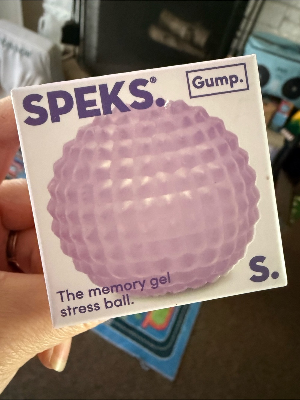 SPEKS Memory Gel Stress Ball - Mist- Scale- purple gump